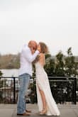 I ordered this last minute for our elopement, and it was absolutely perfect. There is a little bit of stretch to the body, so I was able to get away with a small where I might typically be a medium. It runs long and I'm very average height, and didn't have time to get to a seamstress. But with a pair of heels, it worked great and looked like the extra length was intentional. Throughout the day and evening, I had so many women commenting on how unique and beautiful the dress was. I was concerned about the see-through lace and body suit, but the lace material was perfect. It was just see-through enough to look sheer but left plenty to the imagination. I can't recommend this dress highly enough. It truly made me feel beautiful on the first day of our marriage. - Leah B.
