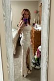 No alterations needed. Very comfortable and not too long with heels. Beautiful dress! - Leslie Y.
