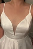 This is THE one for me! I plan to hem it because it's a little too long for my liking, but it fits perfectly everywhere else. I love the classy look. The pockets are a great bonus too :) I can't wait to wear it for my wedding in September! - Tiffany Y.