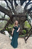 I wore this dress for my brother's wedding as the wedding officiant and received so many compliments! This dress is very tasteful while also showing just a little bit of skin. Initially, I ordered a small per the reviews and size chart. However, it was too tight in the bust, and I had to exchange for a medium. I did end up needing quite a bit of alterations in the waist and on the length. So, this dress really wasn't cost effective for me, but I didn't mind spending the extra money since it was for a wedding that I was in. I also was able to wear chafing shorts underneath and full bra/bralette without anything showing. I am muscular and have broad shoulders so take that into account if you're between sizes; I would size up so it's comfortable. I hand washed the dress before and laid flat to dry as hanging would have probably ripped the dress in half; it was so heavy once it was wet! The dress dried very quickly (overnight), and I lightly steamed the dress to remove the few wrinkles that resulted. Overall, 10/10! - Michelle R.