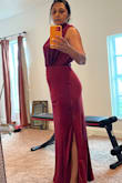 I got this for a wedding in April. Ordered online. Shipped out and got it in a week or so. I tried it on and omg, I'm in love. The fit, the material, the color. All perfect.  My husband loved the way it fit on me. I can't wait to wear it and get all decked up. - Rajashri B.