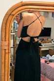 This was so close to being the winner of my outfit for my brother's wedding. The pleats elevate the look of the dress and the bodice is simple but elegant. - Kelly M.