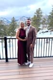 Wasn't totally sure on the style of this dress but once I put it on, I was sold. I did purchase shapewear to smooth my mid-
section as the material does show your shape. Got many compliments. - Carly T.