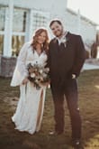 This dress was unbelievably comfortable and I received SO many questions about it. You truly can't beat this price for the quality. A year later and I still have people asking me about my dress! It was perfect for our outdoor western wedding. I was 3 months pp and had to send back for a larger size due to the arms. I would purchase it again for sure! - Taylor N.