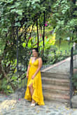 It perfectly fits me. Honestly, it was my first time using yellow for a wedding and I loved it! So comfortable, fresh and elegant - Melody C.