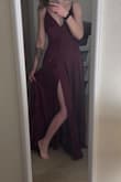 I was having a really hard time trying to pick out my bridesmaid dress for my childhood best friend's wedding. Once I saw this dress, I was obsessed. I was really sad it was out of stock, but I signed up for alerts of the restock. Once I got that email, I immediately purchased it and am so glad I did!! It fits like a glove. I wouldn't recommend this dress for people with a bigger chest as it is a little tight in the chest area (which works perfectly if you are IBTC). The dress is quite long and I would have to probably take a little length off if I was shorter. - Ky K.