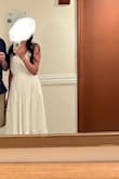 This dress is comfortable, but I think the material of the dress has a tendency to make me look frumpy because it's a little poofy. - Hanna B.