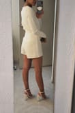Fits very well on me and love the fabric and the belt detail. It feels very comfortable. - Maria T.