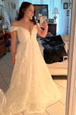 I'll be honest, I was very hesitant to order my wedding dress online. I had ordered 3 dresses in addition to this dress but this is BY FAR the most beautiful!! You will feel like a princess on your special day. However, I do have to agree with the other reviews on sizing up as the bust runs small. I'm normally a medium, but the large fit perfectly on me. Because I sized up though, the length was rather long, so I am in the process of getting 9 inches cut off the bottom by a seamstress. Even with these issues aside, the beautiful dress is PERFECT and I'm so happy to have ordered from Lulus. Just say yes to this dress! You won't regret it! - Alyssa J.