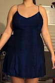 I absolutely love this dress. The material, the color, and the fit are perfect. Except I'm pretty tall and even the XL is quite literally 1/2 inch from my butt. If I were dancing, I'd be flashing everyone. Would love to have one just a few inches longer. Sadly can't return it, as it was final sale - Shelby B.