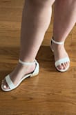 I bought these for my wedding and I cannot wait to wear them. I was struggling to find cute bridal shoes that weren't heels and weren't completely flat and these are it. So comfortable! Maybe feels half a size too big but not worth returning I'll probably just put a shoe pad thing in the back to keep my heel from lifting but they are so beautiful and comfortable, highly recommend! - Amanda W.