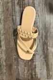 I wouldn't  say my feet are "wide" by any means (I've never had to get "wide" EVER before) but I guess these are meant for petite, skinny feet lol. Beautiful sandal, though, otherwise. Seems like good quality. - Maribel B.