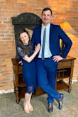 I'm petite so it's hard to find dresses that fit right. This dress was perfect! I wore it to a cocktail wedding and it was very classy. I didn't want to show skin, so I threw on a navy tank top that I've  had in my closet for forever under the dress, and you could not tell at all. It blended seamlessly. The navy dress matched my husbands navy suit perfectly. It was hard to tell on the computer what shade exactly it would be- some pictures of the dress looked like a brighter navy blue, but in person, it was not too bright of a blue. It is beautiful. It's elegant and modest, while still being fun and stylish. I love this dress and can't wait to wear it again. I have no complaints. - Stephanie S.