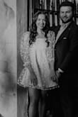 Purchased this for my engagement shoot and it was just was I had envisioned. Just the right length and the top was stretchy. Ordered my normal size and it fit great. It didn't look too big either with the fullness of the skirt. - Sierra H.