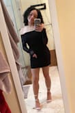 Friend was having her 30th in Miami, and I needed something to wear to the clubs. All the dresses I had in my closet were bodycon dresses from college. I was not feeling great as my body had changed since then, and they were not flattering. Enter: Lulus. There were SO MANY options, and they arrived in 3 DAYS (a godsend for your procrastinating gal). And when I tried this one on, I felt so confident! It's a quality dress, so though it's fitted, the fabric is thick and flattering. I love this one paired with their white strappy heels (apologies for the bathroom mirror pics :( but hope they're helpful). - Savannah R.