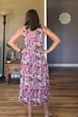 This dress is so comfortable! I wasn't sure about sizing, so I did the estimator tool. It said I needed a Med, but I've never worn medium in Lulu, so I went with a small. It fits exactly as I wanted it to, not too tight anywhere. The print is perfect for springtime. I'm wearing it as a guest to an afternoon wedding. - Jenny C.