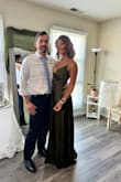 The dress was made of good quality fabric and was not wrinkled. However, it felt slightly uncomfortable around the top area, which could be fixed with tape. The color is the same as the picture, true green olive! - Benilda M.