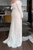 Such a classic take on a dress! Absolutely [gorgeous] but ran very tight in the arms, so I sized up to an XL. I normally wear M so all wedding dresses here run pretty small. I eventually decided to go with this style for my wedding but in an XL - Sofia N.
