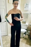 I am usually more of a dress girl, but after getting some massive bruises on my legs right before a friends birthday party, I decided to give this a try. It looks great and feels comfortable, but secure. The key to zipping it up in the back by yourself is to clasp the little hooks at the top of the zipper first and then pull it up over your chest and zip it all the way up. I really really like it! - Kayla M.