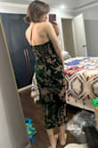 I usually wear an XS in Lulus for dresses. After reading mixed reviews for this dress about this dress running small for some & large for others, I was conflicted& Then I looked at the model's (for this listing) measurements and decided to size up to a S based on that alone. Thankfully, this dress ended up fitting like a glove! I found it to be flattering on my figure. I will be packing this dress up for a tropical destination wedding, and I feel confident that it will 1) hold up well for the entire event, 2) be forgiving when I sweat in the heat and humidity, and 3) stay put without any outfit faux pas or unwanted peekaboos! - Alyssa G.