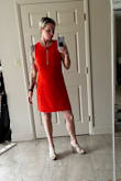 I really like how this dress fits. It doesn't accentuate my problem areas. I am going to have it hemmed so it's more of a mini. I'll include both lengths in the pictures - Ashley S.