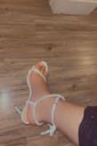 I was looking everywhere for The Perfect Wedding Shoes for myself. I wanted something simple yet with pearls and I kept seeing pearls placed on the front open toe lace, but pearls wrapped around your ankle? Omgggg perfectttt I can't wait to wear these! Size is perfect ordered a 7.5 - Emily C.