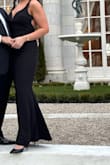 Wore this for the black tie wedding! It is beautiful and fit well. The only con is the sleeves would come down if I bent down at all. Not a huge issue but I did have to keep fixing them - Lindsey M.