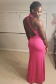 This dress is exactly what I was going for. It's one of a kind, the color pink is very bright and vibrant,  and it shows off my back and shoulders. Can't wait to wear it and show it off this spring! Only critique is I wish the back strap was a tiny looser and wouldn't bunch up. - Charlayna B.