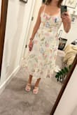 I really wanted to love this one. I tried it in a small and medium and the two pieces are all out of wack. The top sides pop out and feels like it wasn't made to hold boobs, and the skirt bunches up and is too big. - Danielle S.