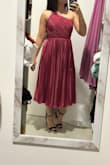 I really love that dress, looks exactly like in the photo, and the size recommendation was correct! I needed to make it shorter a bit and adjust the bust area because I wanted it to look tighter. - Sapir K.