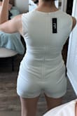 It looked good from the front but the back was not flattering. I loved the neckline. Purchased as an option for my welcome party for my wedding, ended up going with a different look. - Madi R.