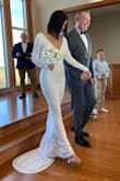 I ordered this for my wedding and it was gorgeous! I felt beautiful and sexy. It hugged my curves perfectly. - Laura S.