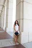 I bought this dress for my graduation photos and it was perfect! The fit is great and the style is very classy. I am 5'2" and got a size XS. The material is perfect for warmer weather and the detailing is super pretty. It is also not see through with the extra lining, which is always nice! Definitely recommend it! - Joan R.