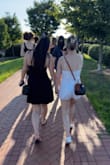 Bought this for my bachelorette and absolutely loved it! Comfy, cute, and fun! Just expect the sequins to chafe your thighs. I wore this all day and my skin was irritated but it wasn't awful. Booty is a little short but doable! I was a few months postpartum and I felt confident in this :) - Megan P.
