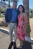 I love the dress so did everyone else. I'm an xs/small and sometime problems fitting chest area... This dress in a small fit perfectly in the chest but tight in the thighs... Omg. I never had this problem. I ordered a medium and it was great. I danced all night. - Lisa W.