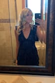 Wore this for a wedding. Definitely runs big if you are more narrow and don't have a large bust. The length is perfect, but it didn't fit as flattering on me as I hoped for. - Alexa R.