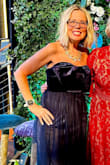 I ordered this dress - first time with Lulus - and was blown away by the quality and comfort! The velvet on the bow was rich looking and the fit and flow of the gown was exquisite! I wore it to a work gala and I cannot tell you how many compliments I got on how elegant it was. The perfect dress - I am a huge fan of Lulus! - Ingrid G.
