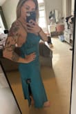 I bought it for my honeymoon vacation. The fabric is simply incredible. It looks so expensive and high quality. The color is so pretty and shiny. I love it! That's all. - Isabela J.