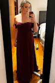 The dress is amazing, it was comfortable and beautiful! It was a great fit, a bit loose so I felt comfortable the whole night! - Adriana D.