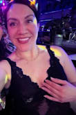 Wore this out for some drinks with my friends but it was a tad too small on me and it is my size. Still looked cute but wish it fit a bit better on me! - Cindy M.