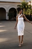 I wore this dress for my engagement shoot and it fit perfectly. I just absolutely loved it. I had so many compliments on my photos and from onlookers while we took our pictures, definitely recommend. - Bianca J.