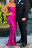 I really loved the dress. I had a black tie wedding and it was perfect. 
Fit perfectly, everyone loved it and I had many compliments during the wedding. The color is so vibrant - Azalia R.