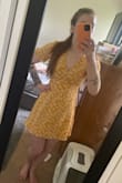 I love this dress! I did not have enough boobs to fill it out though, so I sewed the neckline to avoid any wardrobe malfunctions at my bridal shower. - Hannah Y.