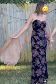 I bought this for my daughter's prom. We ordered 2 sizes to try since there were conflicting comments about the size. She wears a size small or extra small in all her clothes. The size small dress fit her perfectly.
It was well made and she got a ton of compliments on it. I'd buy again from this company for sure! And I'm not getting paid a dime to say that. The return of the dress that didn't fit was also super easy. - Anna S.