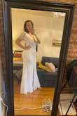 This was the dress to beat for me for my whole wedding dress process. It was deemed not elevated enough for the ceremony, but I am keeping it to wear at my legal ceremony, probably by rehearsal dinner, and maybe even my reception. I will wear it as much as possible! Love the fit and it is the most reviewed dress I've found on Lulu's which says a lot. - Hallie B.