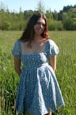 The dress is very cute but the quality is poor. The stitching on the waist is uneven and the fabric feels SO cheap. This garment couldn't have costed more than $5 to make yet I paid almost $90 with tax and shipping. Disappointed in the decline in quality with this brand. - Samantha S.