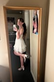 The only problems I have with this dress are that the straps can be hard to tie and get even with each other, and also get knotted very easily (as you can see, I sort of turned it into a halter bc I was getting annoyed with trying to tie the straps on my own); and the top layer of trim on my dress was a bit uneven. Other than that, it's a very pretty dress and will be nice for graduation! - Tayah K.