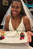 I'm between sizes and ordered a small. I typically like my dresses to fit a little tighter and felt this dress fit me perfectly. I was nervous about the straps making my shoulders look broad but I think it was very flattering! - Dorian B.