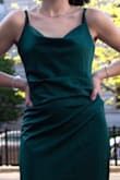 Dress fit perfectly and the material was great quality and thick enough so that it wasn't see through. The only thing is I had to pin the neckline so it wasn't super loose. - Emilee H.