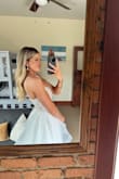 I absolutely loved [it]. I had my seamstress add on straps because I have a bad habit of pulling up on strapless dresses and it turned out perfect. - Madeline S.